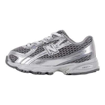 NB 740 Versátiles Cómodos Antideslizantes Resistentes al Desgaste Transpirables Zapatos para Caminar de Caña Baja Zapatilla para Bebé Gris Plateado IZ740MG