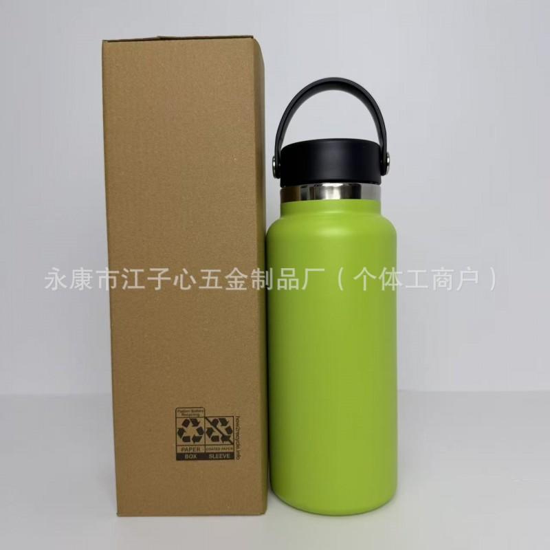 Borraccia Termica in Acciaio Inossidabile 32oz 40oz Doppia Tappo Tazza da Viaggio per Esterno con Manico Ermetica Palestra Escursionismo Campeggio
