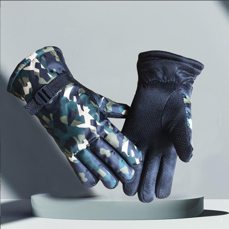 Winter men's and women's cotton gloves piled and thickened large cotton gloves