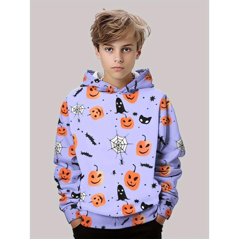 Herbst 3D Halloween Bedruckte Hoodies Modische Lässige Sport Langarm Kinder Jungen Kapuzen-Sweatshirts