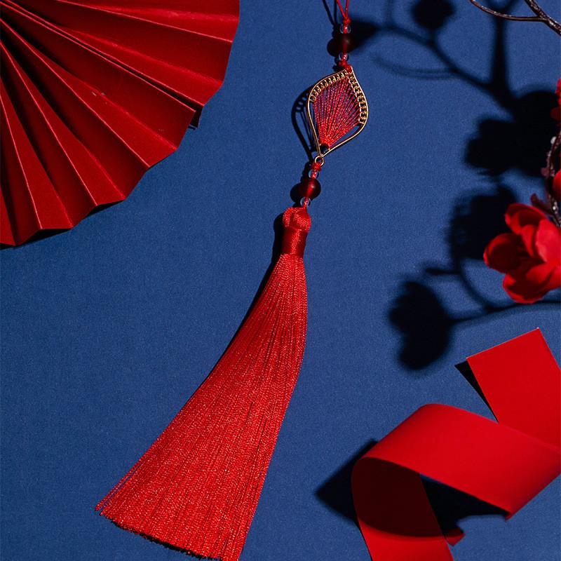 Chińskie klasyczne frędzle delikatny styl etniczny kwiat metalowa rama wisiorki DIY ozdoby rękodzielnicze breloczek dekoracja