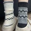 Winter and Autumn Style Thick and Warm Fleece Wool Socks, Children's Mid-length Socks, Autumn Long Socks