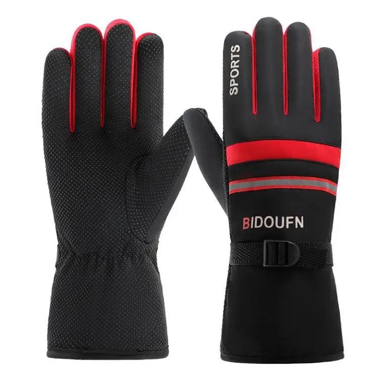Men Women Winter Ski Gloves Waterproof Ultralight Snowboard Gloves Reflective Motorcycle Riding Snow Thermal Windproof Gloves