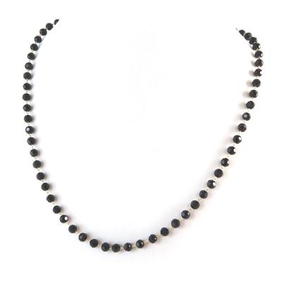 [N9250] - Gold Plated Necklace 'Sissi' Black Gold (crystal) - 45 Cm 2 Mm