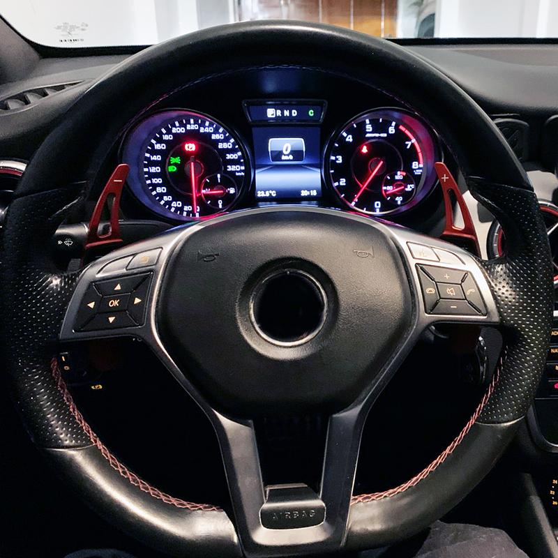 For Mercedes Benz ML W166 GLK X205 SLK CLA GLA CLS C218 X218 Car Steering Wheel Shifter Paddle Extension DSG Sticker