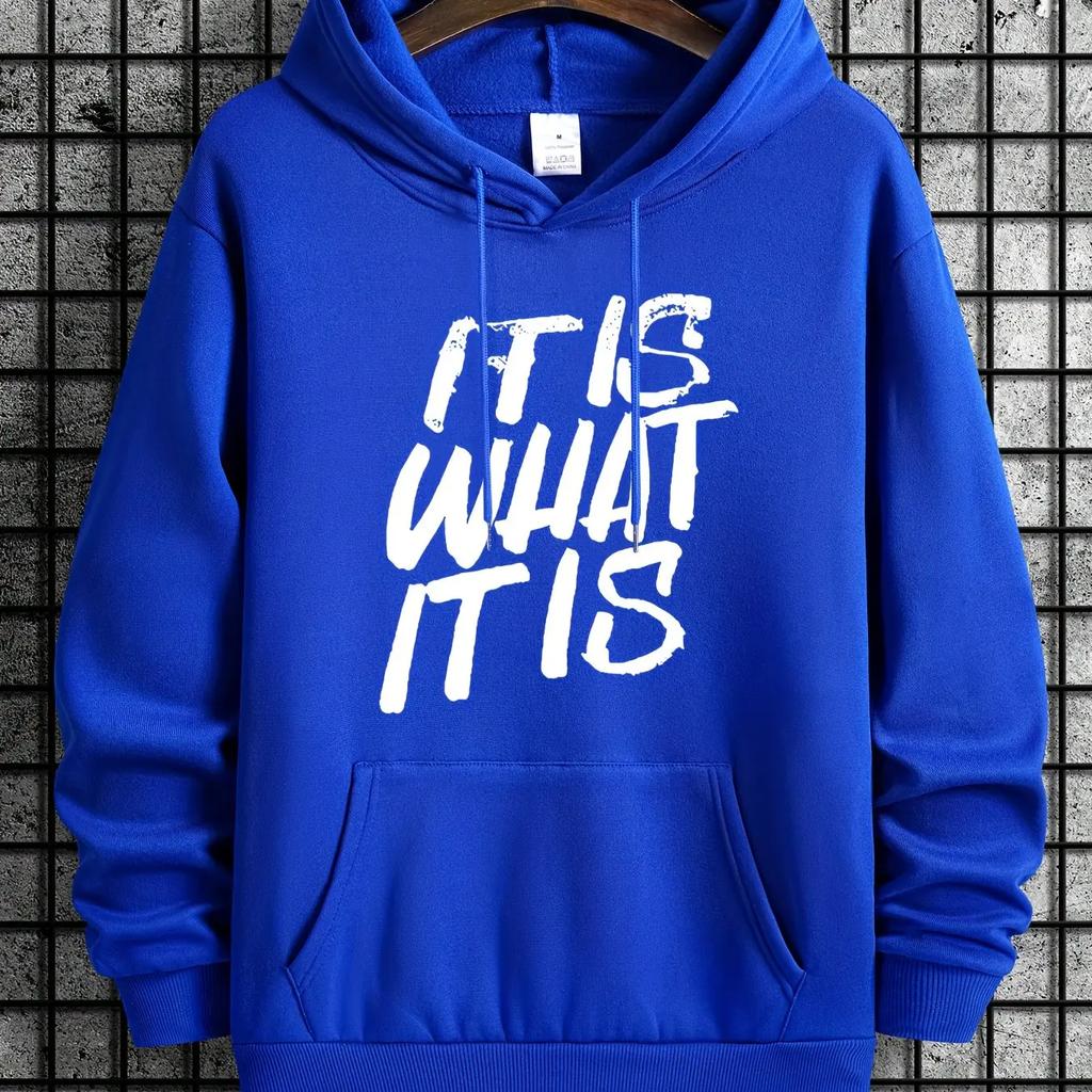2025 Men's Casual Light Beige 2D Hooded Shirt, Featuring the Word "WHAT" On It. Made of Soft Polyester Fabric, with a Loose Fit