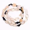Crystal Black Onyx Aventurine Mix Shape Smooth Beads Necklace 3-15 Mm 17.5" UB-8491