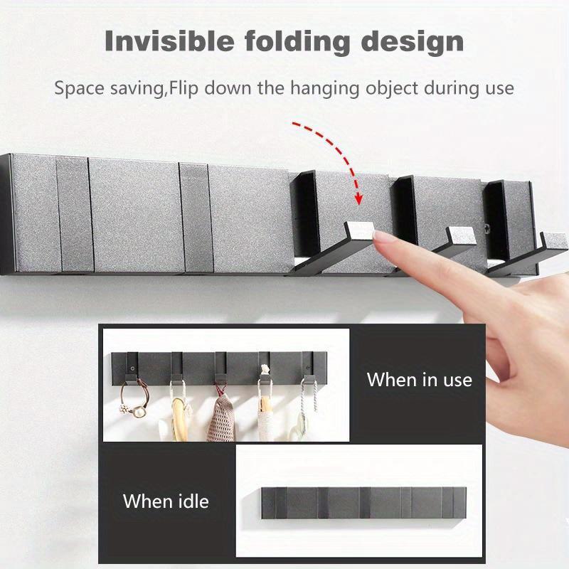 3/4/5 Hooks Hidden Folding Hooks On The Wall Behind The Hit Hole Luxurious Hanging