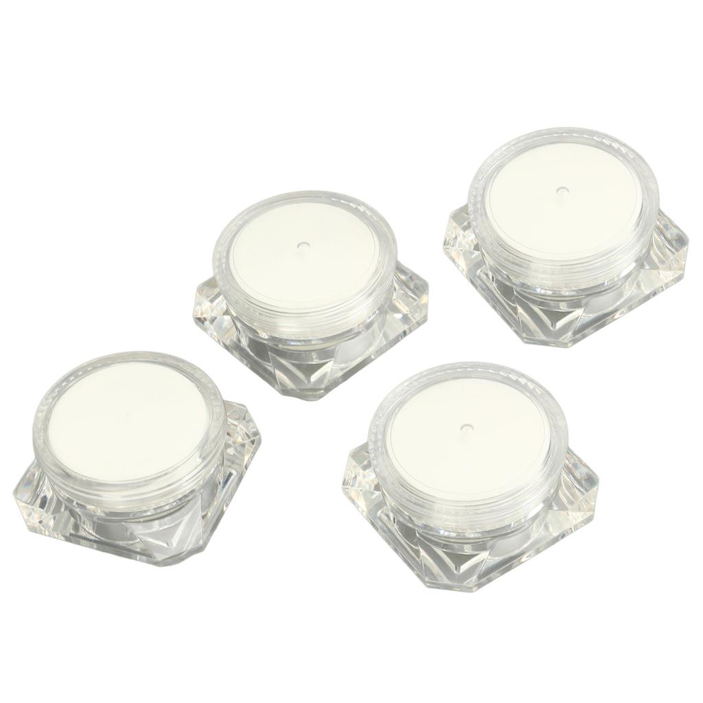 4 Stück Cremetiegel Diamant-Optik Kosmetik Nachfüllbare Flasche Outdoor Reise Camping Kunststoff Kompakter Make-up Leerbehälter