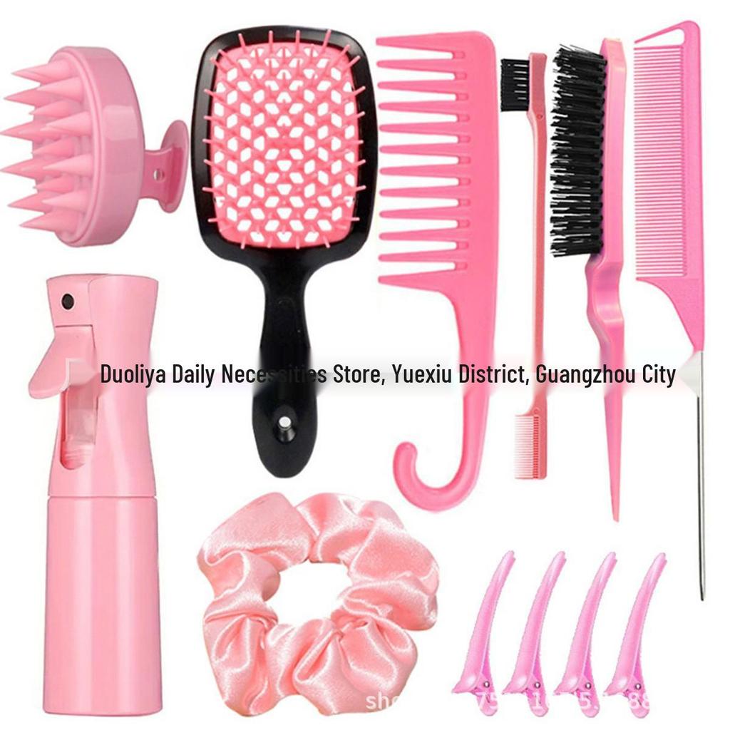 Bestseller Haarstyling-Set: Toupierbürste, Balayage-Kamm, Sprühflasche mit kontinuierlichem Sprühstoß, Werkzeug für Haarverlängerungsnadel
