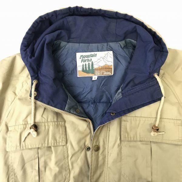 Ontime/Thick 80% Down Jacket/Men's M/Beige/Blouson/Outer/Coat/Mountain Parka(USED)
