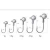 Worm Lure Set Jig Head 100 Pieces (worm 5.5cm 10 Colors 50 5 Sizes 1g 1.8g 2.5g 3.5g 5g) Sea Bass Fishing Horse Mackerel Hook Rockfish Storage Box