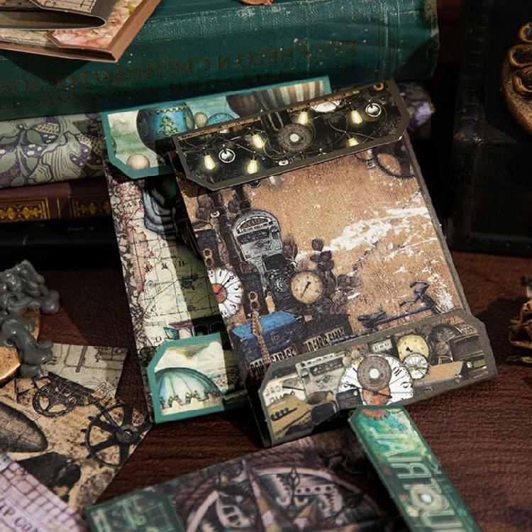 20 Sheets Retro Aesthetic Decorative Paper Scrapbooking Decoration Paper for Journal Notebook Photo Album and Art Craft