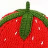 Ruffle Strawberry Knitted Hat Fruit Shaped Crochet Beanie Cap Knit Fisherman Hat  Streetwear