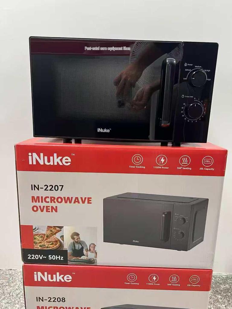 25L Fully Automatic European-Style Multifunctional Mechanical Turntable Microwave Oven with Light Wave Baking - New Model