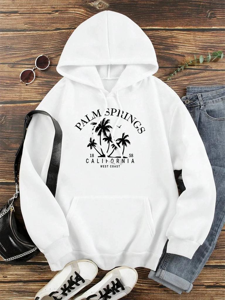 Palm Springs 1858 Kalifornien Westküste Kleidung Herren- und Damen Rundhals-Pullover Lockere Sweatshirts Sommer Streetwear
