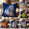 Cute D-DigimonS Greymons Cushion Cover Multi-Scene Pillow Cover for Home & Car - Reversible, Soft & Durable for Daily Use