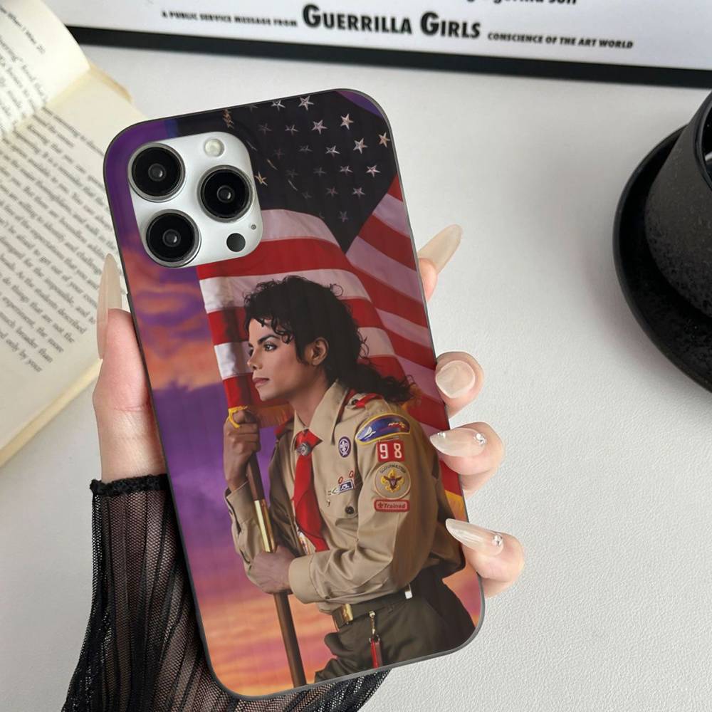 Pop Singer Michael Jackson Phone Case For IPhone 17 16 15 11 12 13 14 Pro Max Soft Corrugated Silicone Cover Case