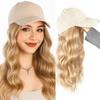 All-in-One Design Long Wavy Curly Hair Stylish & Convenient Baseball Cap Hair Extension  Daily Use