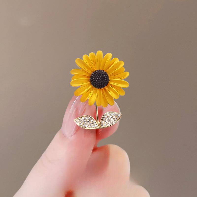 

Брошь Подсолнух Изысканная Брошь для Костюма Элегантная Булавка для Пальто Аксессуар 91#