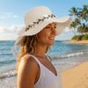 Wide Brim Bow Straw Hat Boho Sun Protection Cap Comfortable To Wear Women's Sun Hat  Beach