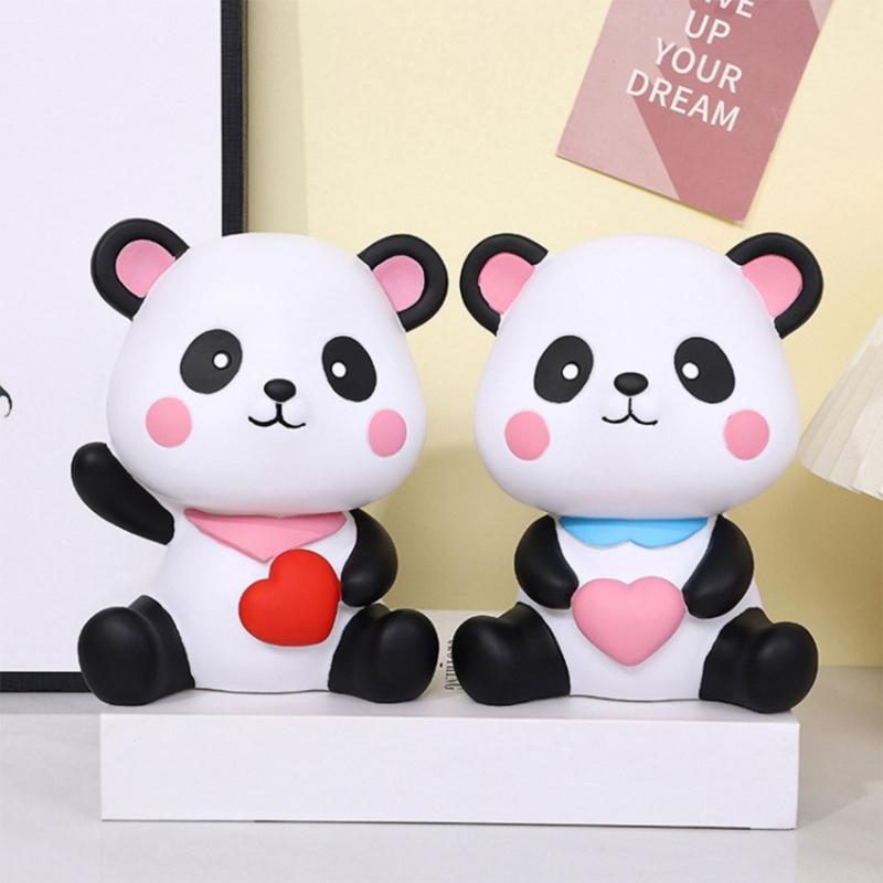 Cartoon Panda Money Box Piggy Banks for Kids Child Adult Gift Cartoon Animal Coin Banknotes Cash Safe