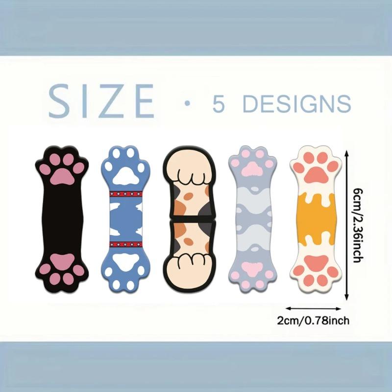 

5 Pieces Per Set Creative Cat Claw Magnetic Bookmarks Student Supplies Book Interface Decoration Reading Annotations Stationery