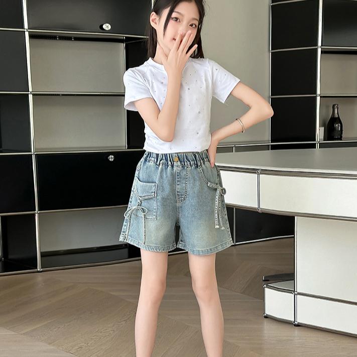 Mädchen Denim Shorts Sommer Kinder Dünne Jeans Vielseitige Sommerhosen