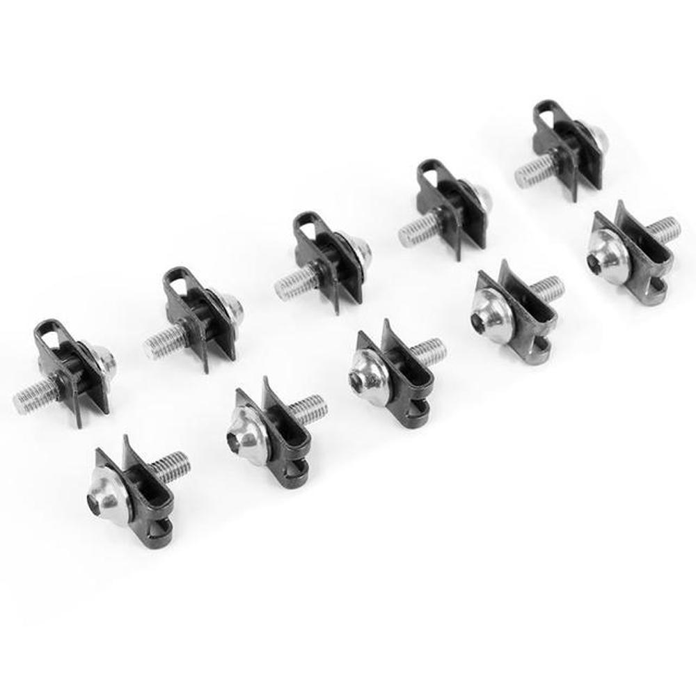 

Металлические гайки 5 x 15 мм Пружинные гайки Крепежный зажим Винт Винт для корпуса мотоцикла Болт для обтекателя мотоцикла серебряный