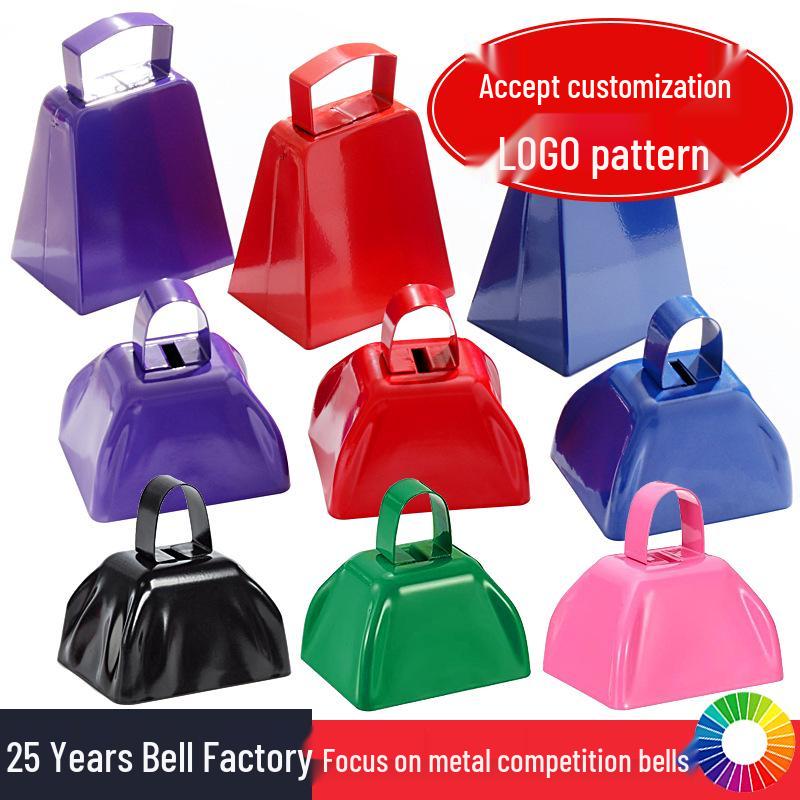 Three-Inch & Four-Inch Hand-Cranked Cowbells - 13 Colors, Perfect for Parties and Handicrafts