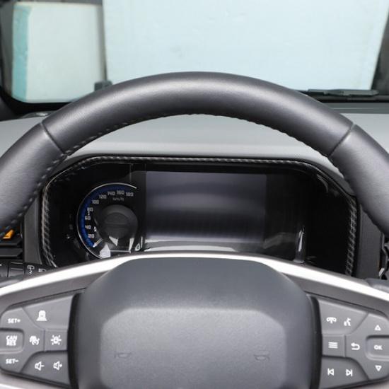 Carbon Fiber Dashboard trument Panel Decor Cover Trim for Ford Bronco +