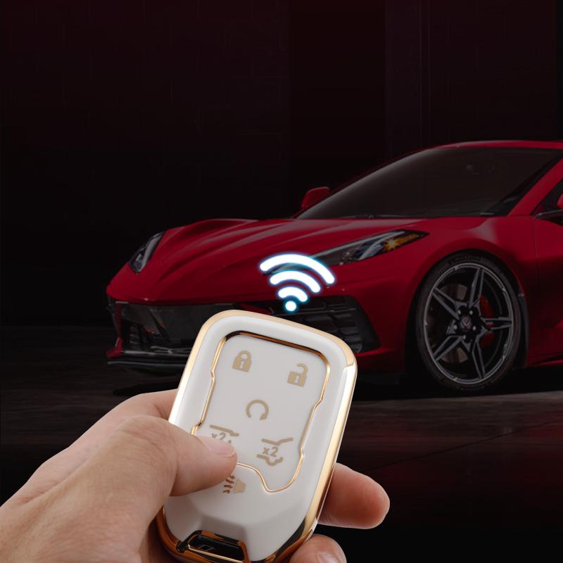 TPU Car Remote Key Case Cover Holder Shell For Chevrolet Suburban Tahoe GMC Yukon 6 Buttons Accessories Auto