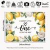 2D Lemon Baby Shower Backdrop "A Sweet Little One Is On The Way" Party Background