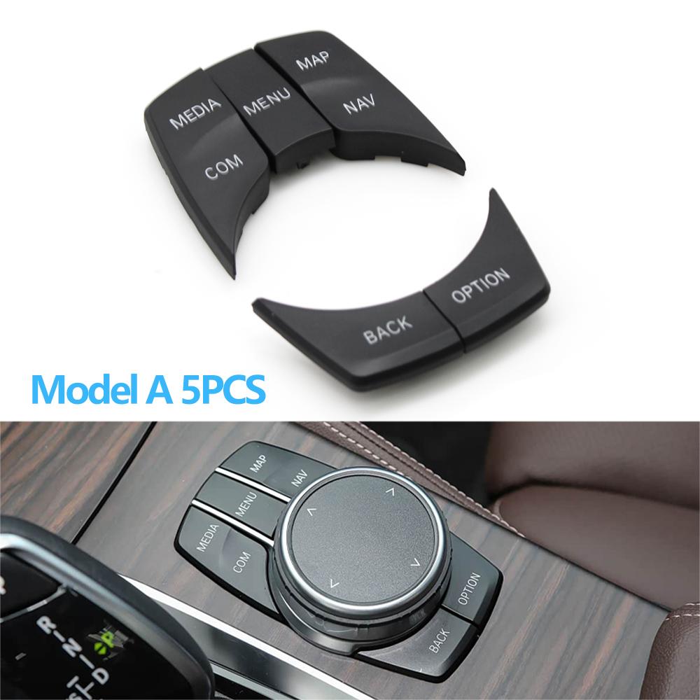 Car Central Console CIC IDrive Multimedia Control Button Cover Trim For BMW 5 6 7 X3 X4 G30 G31 F90 G32 G11 G12 G01 G02 F97 F98