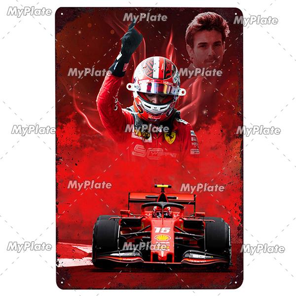 Racing Track Metal Sign Vintage Plaque Sercive Tin Sign Wall Decor For Garage Race Car Plate Crafts Poster F1 Game Custom