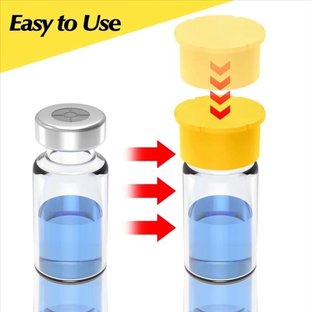 12Pcs/Pack Leak Free Glass Vials Protective Vial Caps Leak-Proof Reusable Bottle Cap Dust Plug Sealer Stopper