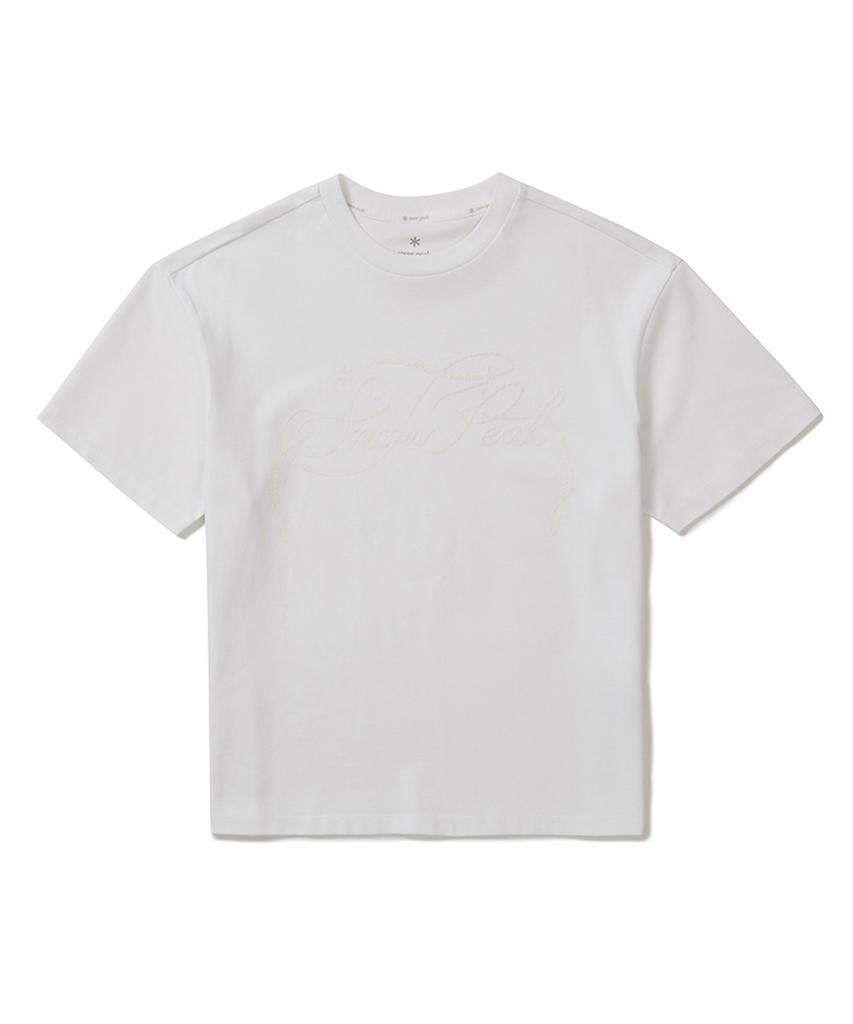 SNOWPEAK APPAREL Askin Women'S Foam Lettering Short Sleeve T-Shirt (S25Mwfts87) Off White