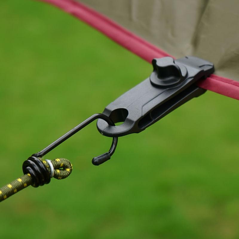5Pcs Tent Canopy Clip Windproof Special Tooth Design Outdoor Fixing Hook Buckle for Outdoor Camping Accessories