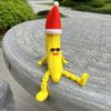 Multi-Jointed 3D Printed Banana Toy Christmas Hat Banana Shaped Figurine Toy  Computer Ornament