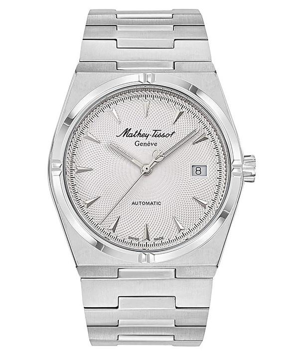 

Мужские часы Mathey-Tissot Zeus из нержавеющей стали с серебристым циферблатом, автоматические H118ATAI серебряный