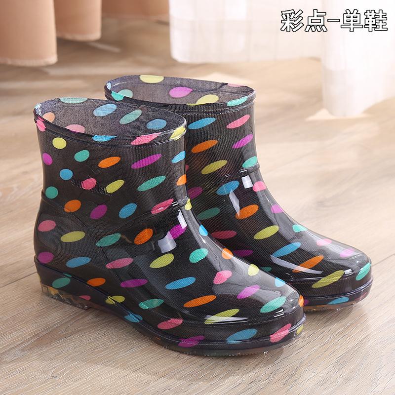 

New water shoes women s summer adult rain shoes women s water boots warm non-slip short tube wear-resistant deodorant rubber shoes overshoes 36