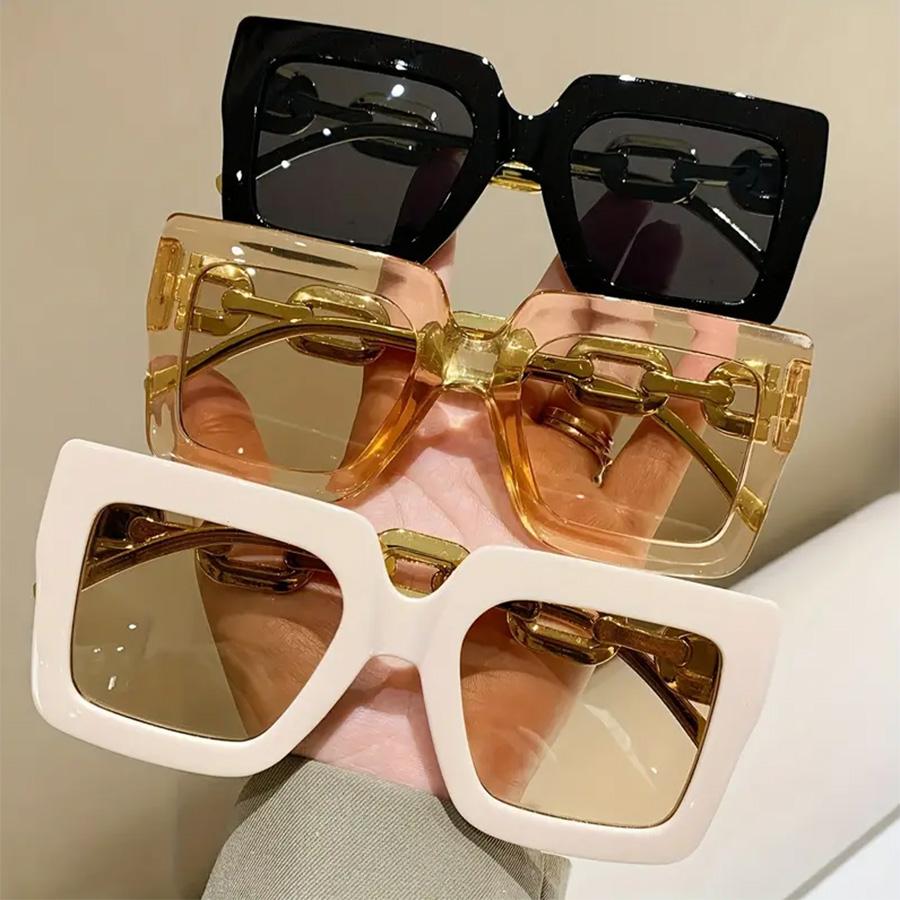 3PCS Fashion Large Frame Summer Decoration Women's Sunglasses Retro Style Outdoor Travel Glasses