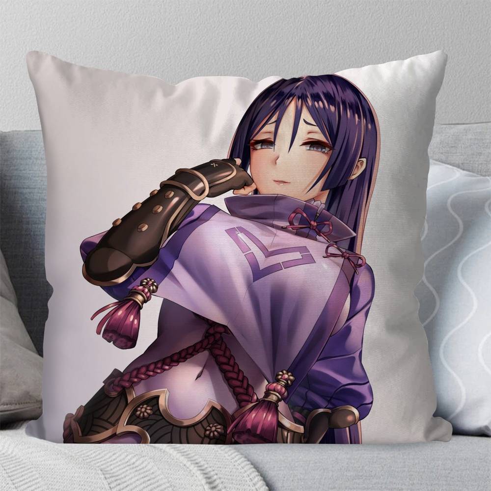 Minamoto No Raikou Anime Fate Grand Order Pillow Case Fashion Square Pillowcase Bedroom Sofa Room Ins Decoration Leisure
