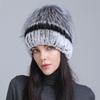 New fur hat Rex rabbit hat thickened versatile fox hair mushroom hat women's winter warm hat