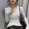 Suit Collar, Bottom Sweater for Women, Inner Wear, Autumn and Winter Slim-fitting Outer Wear, Pullover, Knitted Sweater, and Top, a Hair Girl.