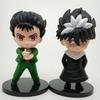 6pcs/Set Anime Figure YuYu Hakusho Yuusuke Urameshi Kurama Fleeting Shadow PVC Cute Q-version Model Children's Gift Toys 9-11CM