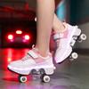 Men's/Women's /Kids Roller Roller Shoes 4-wheel Deformation Shoes Roller Skates Adult Rechargeable LuminousSkating Shoes