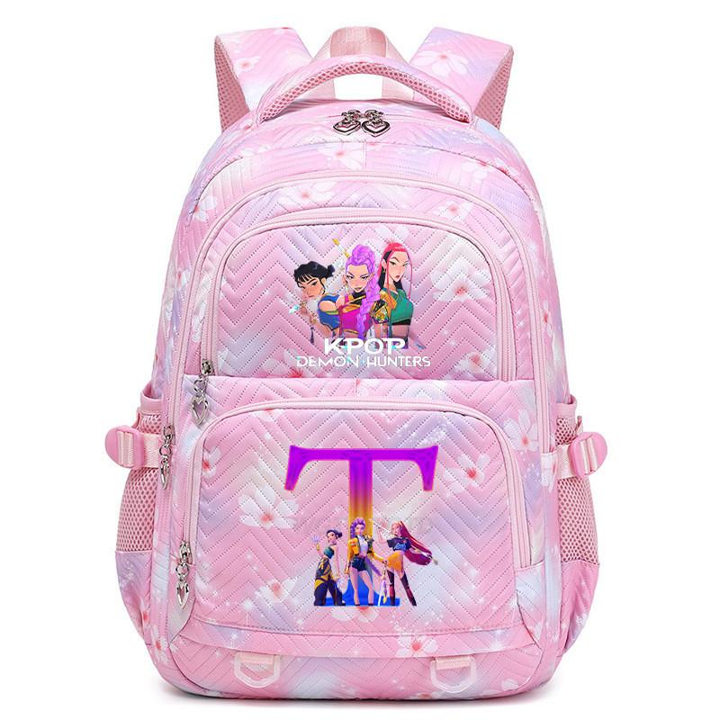 Kinder Mädchen Kpop Rumi Zoey Mira Buchstaben Aufdruck Student Schultasche Wasserdichter Rucksack