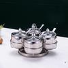 Household 304 stainless steel seasoning tank Buffet Restaurant Hotel Korean gold seasoning salt tank Seasoning storage tank