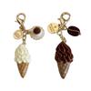 Stylish Original Ice Cream Buckle Keychain Unique Creative Designs Sturdy Alloy Resin Materials for Backpack Decoration
